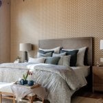 idology-–-casa-bonita-–-sprout-–-hendersonville-nc-–-custom-home-–-primary-bedroom-floral-wallpaper-wood-headboard-–-05