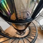 idology-–-hidden-falls-–-kenmure-country-club-–-flat-rock-nc-–-custom-home-–-staircase-spiral-overhead-iridescent-elevator-close-–-09