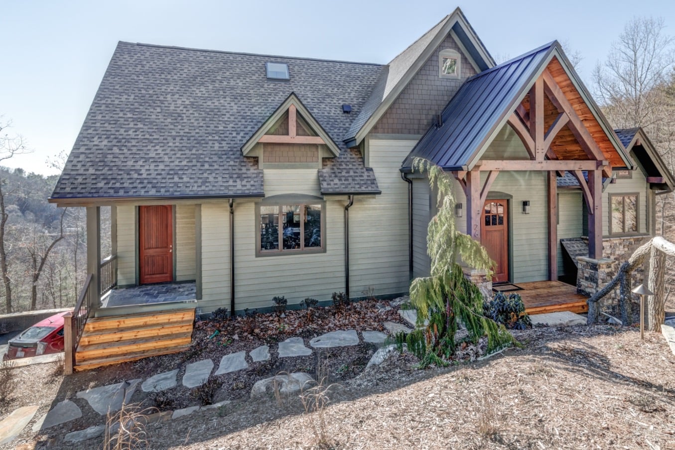 A custom timber house in North Carolina becomes home